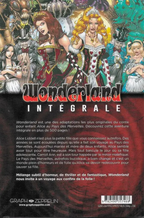 Verso de l'album Wonderland Intégrale