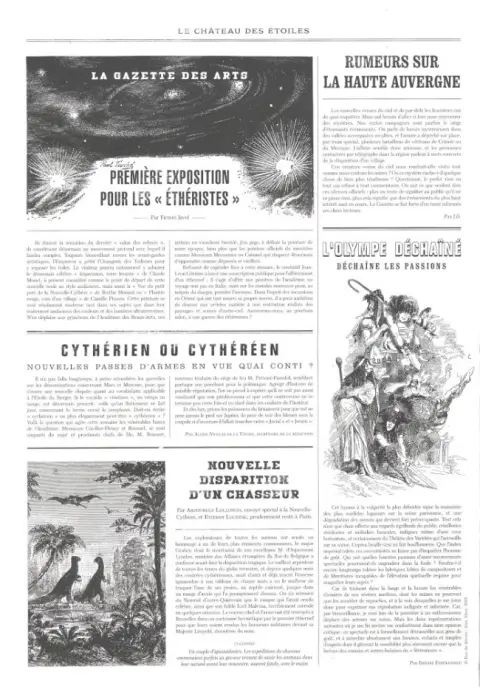Verso de l'album Le Château des étoiles Le Château des Etoiles - Gazette N° 13 Terres interdites, suivi de Les chimères de Vénus 1/5
