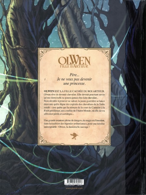 Verso de l'album Olwen, fille d'Arthur Tome 1 La damoiselle sauvage