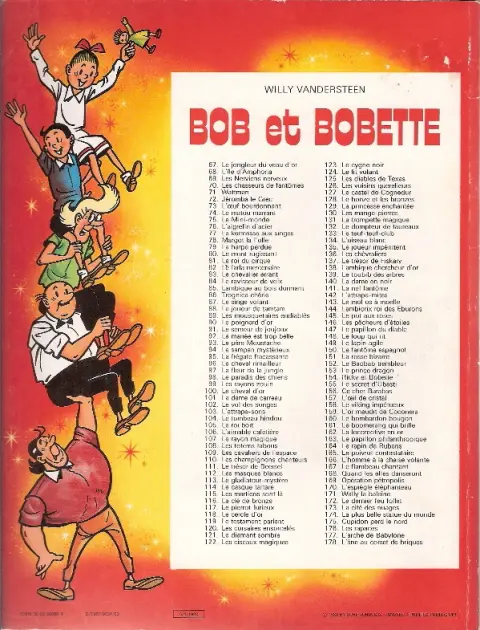 Verso de l'album Bob et Bobette Tome 73 L'œuf bourdonnant