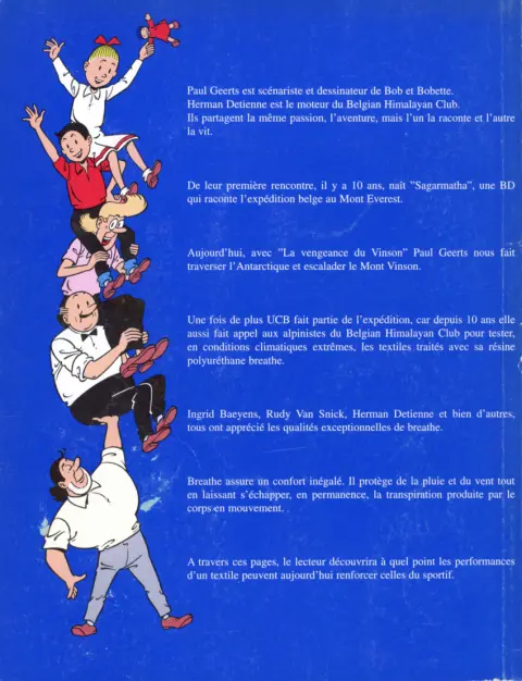 Verso de l'album Bob et Bobette (Publicitaire) La vengeance du vinson