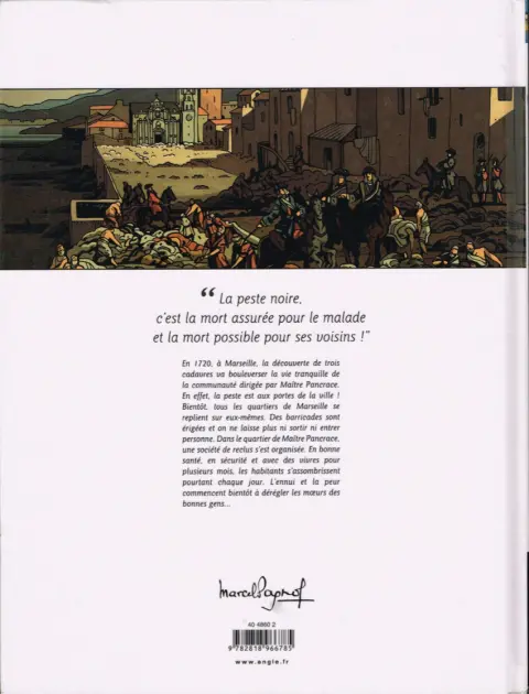 Verso de l'album Les Pestiférés