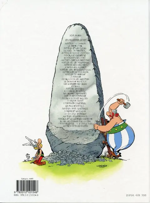 Verso de l'album Astérix Tome 22 La grande traversée