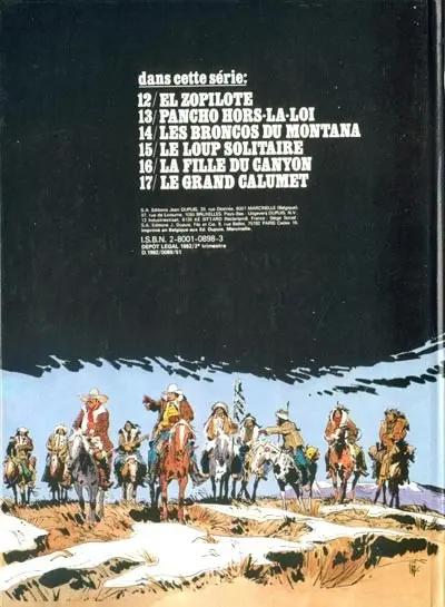 Verso de l'album Jerry Spring Tome 12 El Zopilote