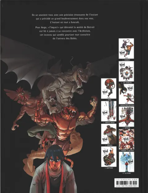Verso de l'album Klaw Tome 9 Panique à Detroit