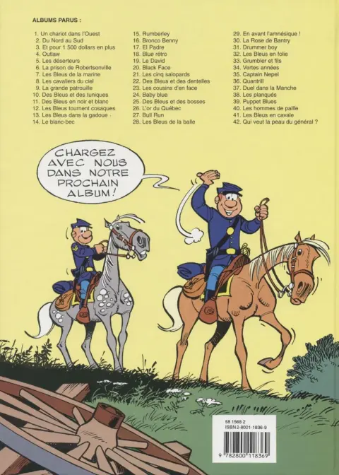 Verso de l'album Les Tuniques Bleues Tome 32 Les bleus en folie