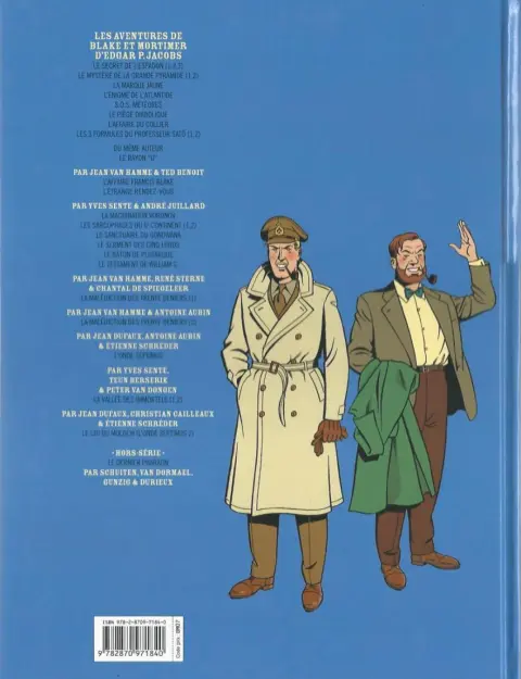 Verso de l'album Blake et Mortimer Tome 20 La Malédiction des trente deniers - Tome 2