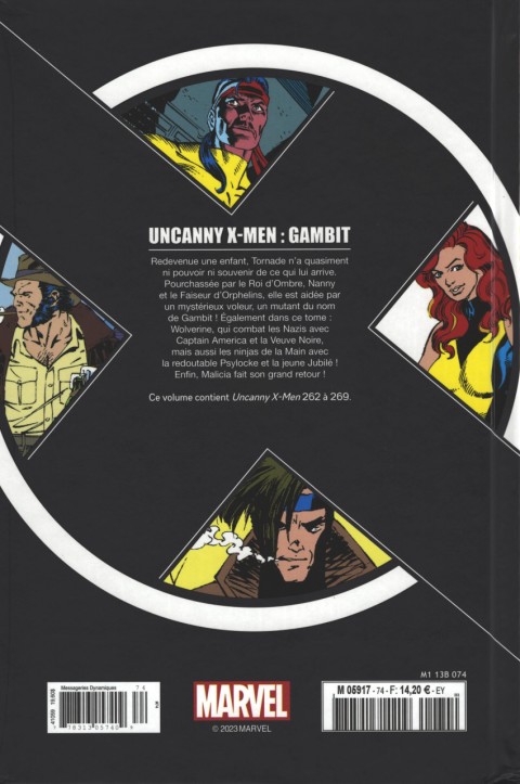 Verso de l'album X-Men - La Collection Mutante Tome 74 Uncanny X-Men : Gambit
