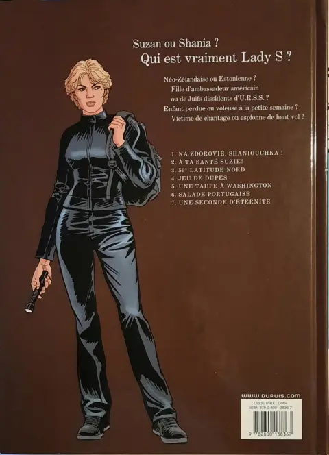 Verso de l'album Lady S. Tome 3 59° latitude nord