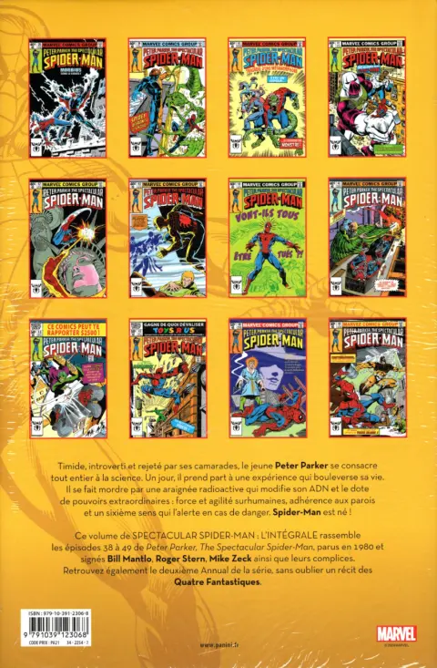 Verso de l'album Spectacular Spider-Man Tome 4 1980