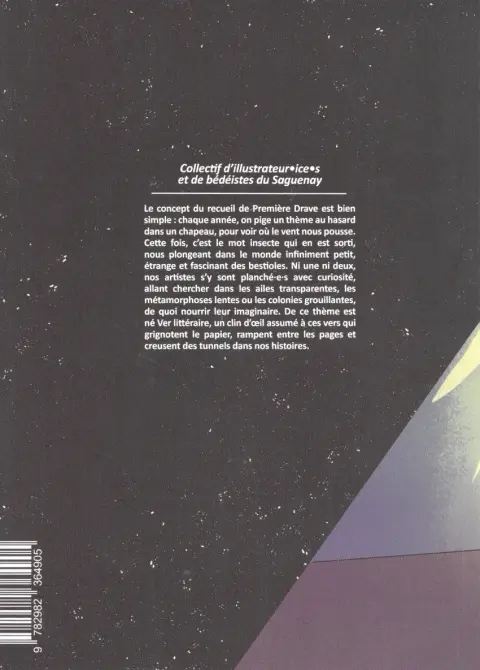 Verso de l'album Première Drave Recueil numéro 1 Ver littéraire