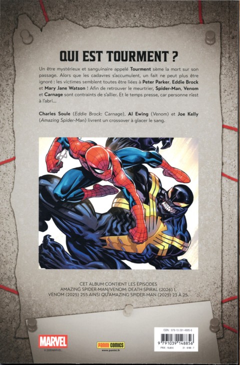 Verso de l'album Spider-man/Venom - Death Spiral 01/02