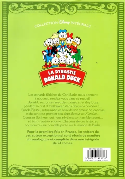 Verso de l'album La Dynastie Donald Duck Tome 3 Bobos ou bonbons ? et autres histoires (1952 - 1953)