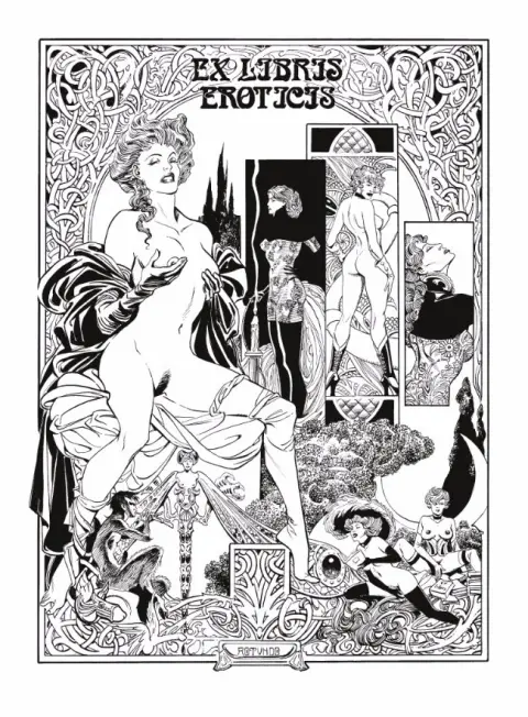 Verso de l'album Ex libris Eroticis L'intégrale Ex-libris Eroticis