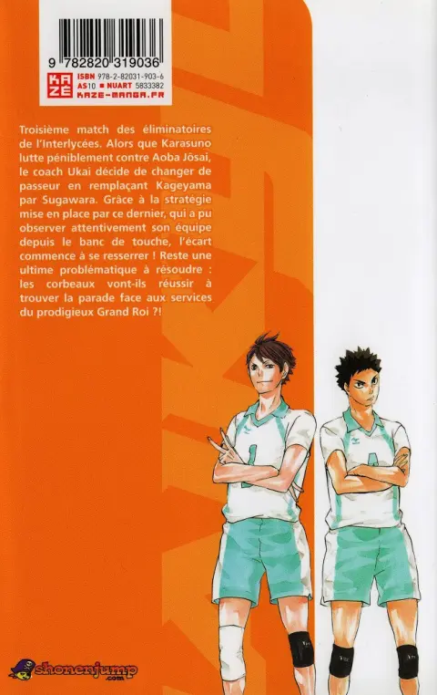 Verso de l'album Haikyu !! Les As du Volley 7