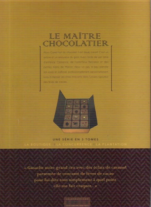 Verso de l'album Le Maître chocolatier 1 La boutique