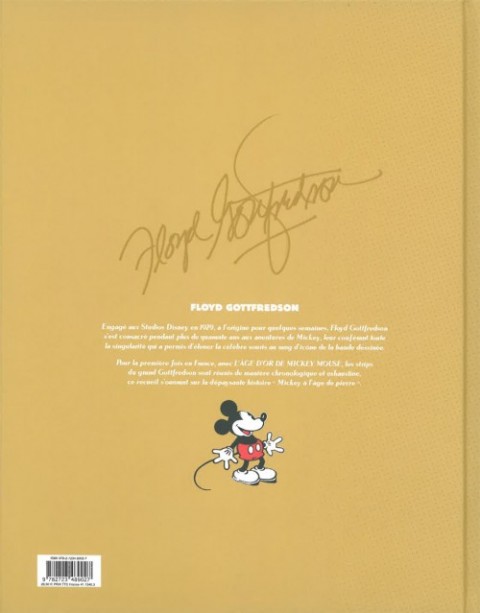 Verso de l'album L'âge d'or de Mickey Mouse Tome 4 Mickey à l'âge de pierre et autres histoires (1940-1942)