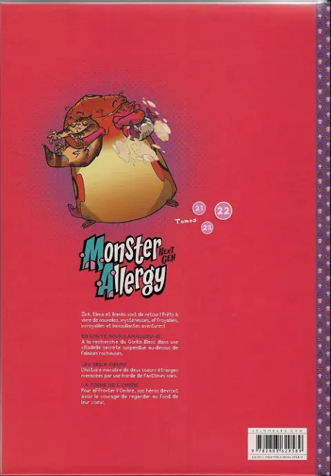 Verso de l'album Monster Allergy Next Gen Tome 1