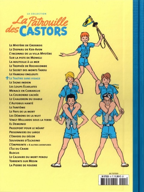 Verso de l'album La Patrouille des Castors La collection - Hachette Tome 9 Le traître sans visage