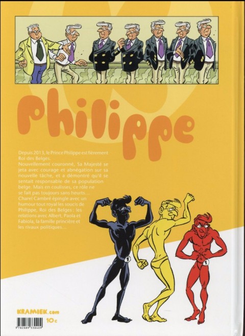 Verso de l'album Philippe, roi des Belges Tome 2 Friture Belgique
