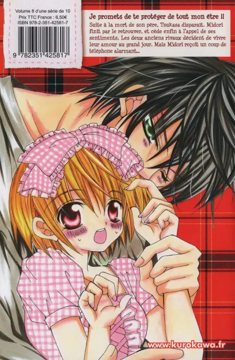 Verso de l'album Prince Eleven, la double vie de Midori 8