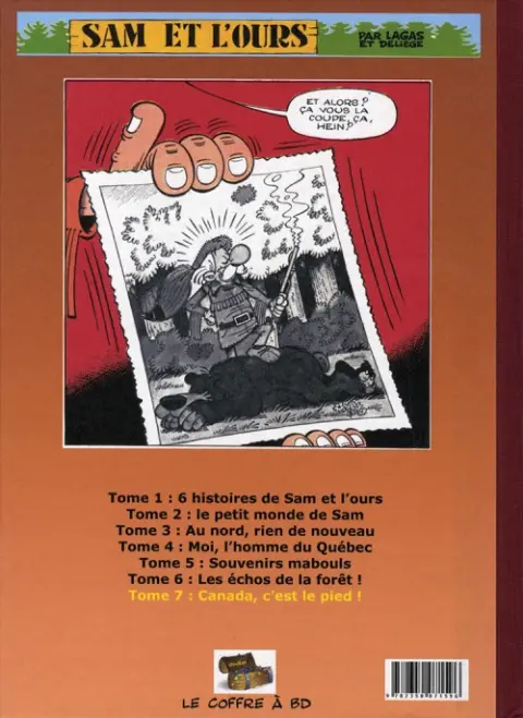 Verso de l'album Sam et l'ours Tome 7 Canada, c'est le pied !