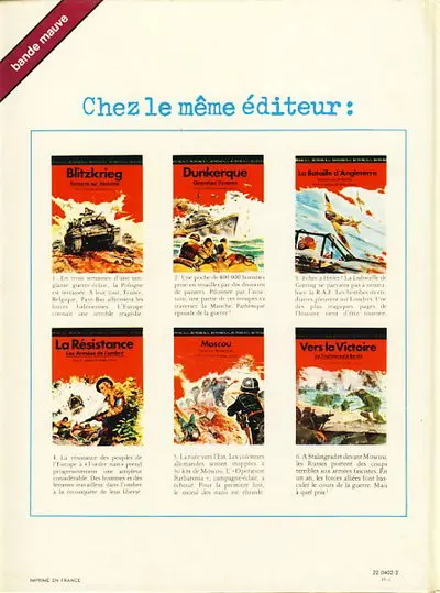 Verso de l'album La Seconde guerre mondiale - Histoire B.D. Tome 7 Afrika Korps - La guerre du désert