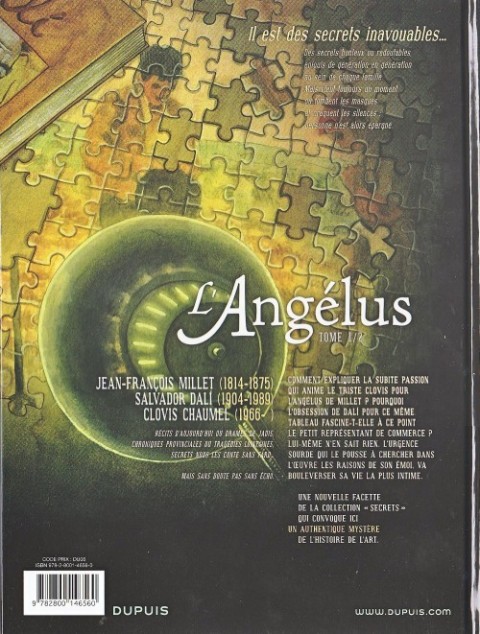 Verso de l'album Secrets - L'Angélus Intégrale