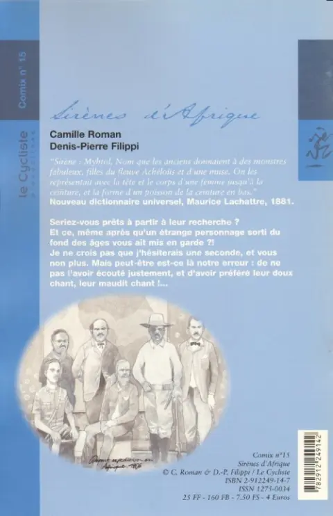 Verso de l'album Sirènes d'Afrique