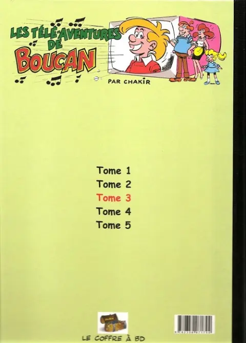 Verso de l'album Les Télé-aventures de Boucan Tome 3