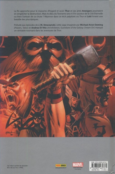 Verso de l'album Thor Tome 1 Ragnarok