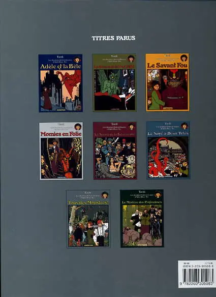 Verso de l'album Les Aventures Extraordinaires d'Adèle Blanc-Sec Tome 7 Tous des Monstres !