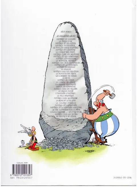 Verso de l'album Astérix Tome 3 Astérix et les Goths