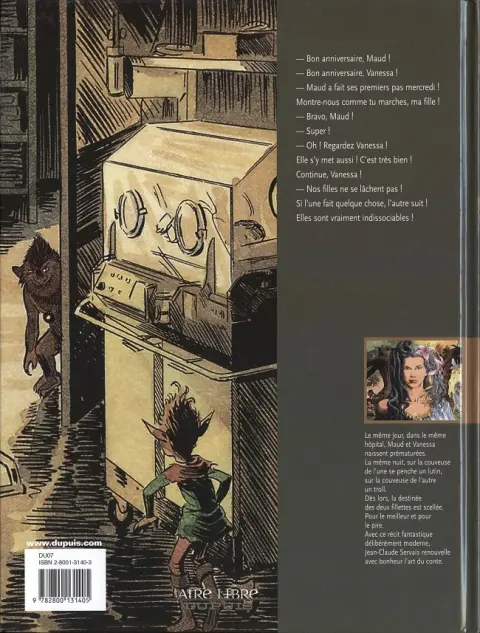 Verso de l'album Déesse blanche, déesse noire Tome 1