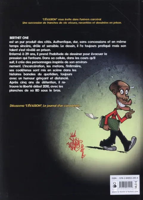 Verso de l'album L'Évasion Tome 1 Journal d'un condamné