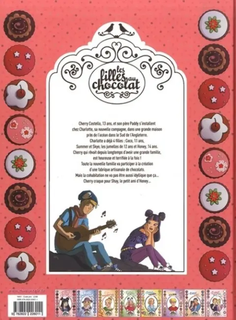 Verso de l'album Les Filles au chocolat Tome 1 Cœur cerise
