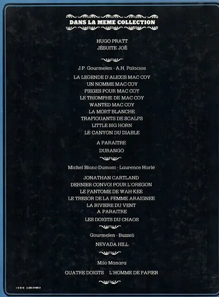 Verso de l'album Jonathan Cartland Tome 5 La rivière du vent
