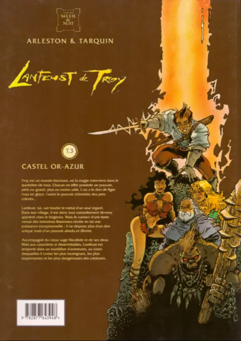 Verso de l'album Lanfeust de Troy Tome 3 Castel Or-Azur