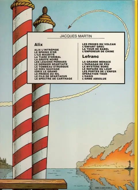 Verso de l'album Lefranc Tome 5 Les portes de l'enfer