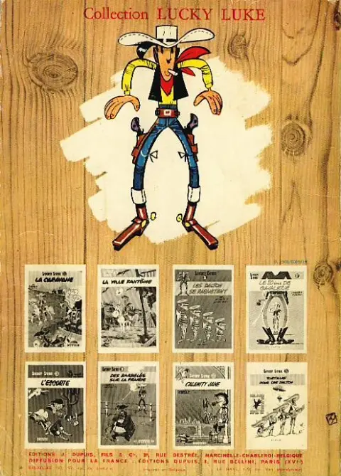 Verso de l'album Lucky Luke Tome 4 Sous le ciel de l'Ouest