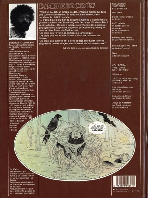 Verso de l'album L'Ombre du corbeau