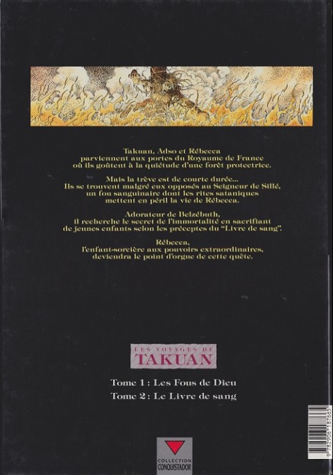 Verso de l'album Les Voyages de Takuan Tome 2 Le Livre de sang
