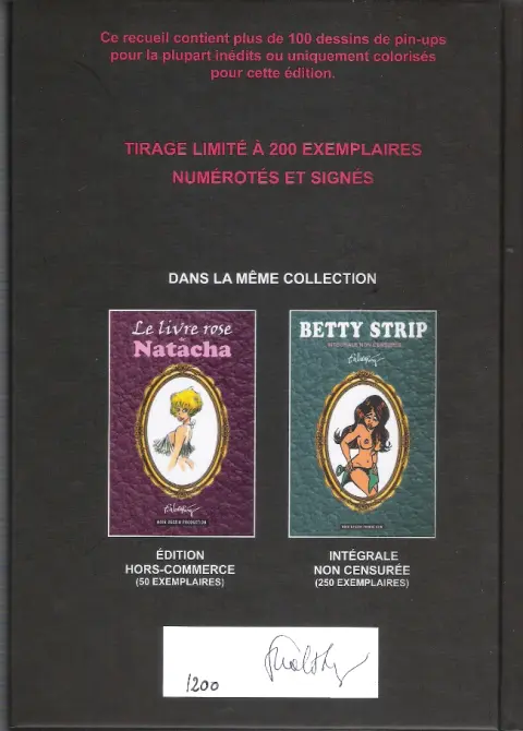 Verso de l'album Classé X
