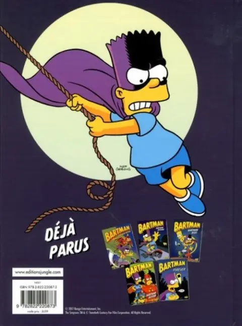 Verso de l'album Bartman Tome 6 Bartman & friends