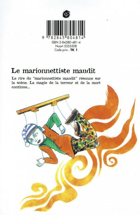 Verso de l'album Les Enquêtes de Kindaichi Tome 21 Le marionnettiste maudit