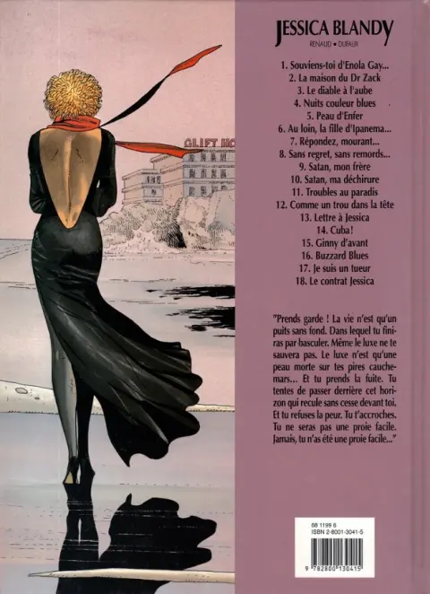 Verso de l'album Jessica Blandy Tome 18 Le contrat Jessica