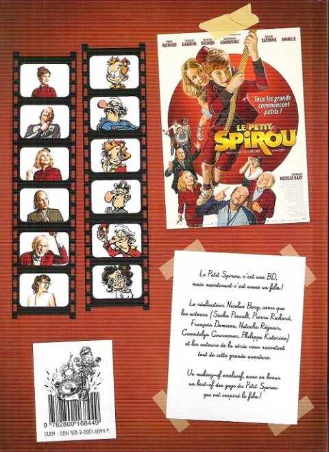 Verso de l'album Le Petit Spirou La bd du film