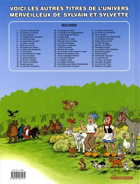 Verso de l'album Sylvain et Sylvette Tome 54 Moissons de gags !