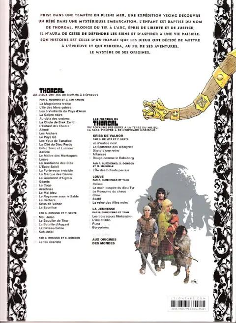Verso de l'album Thorgal Tome 35 Le feu écarlate