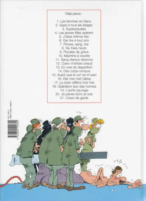 Verso de l'album Les Femmes en Blanc Tome 21 Corps de garde